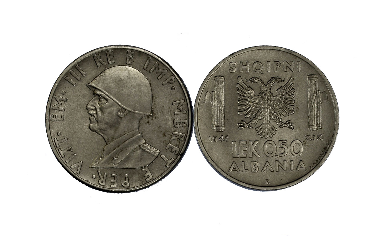 "Re Vittorio Emanuele III" - 0,50 lek magnetica