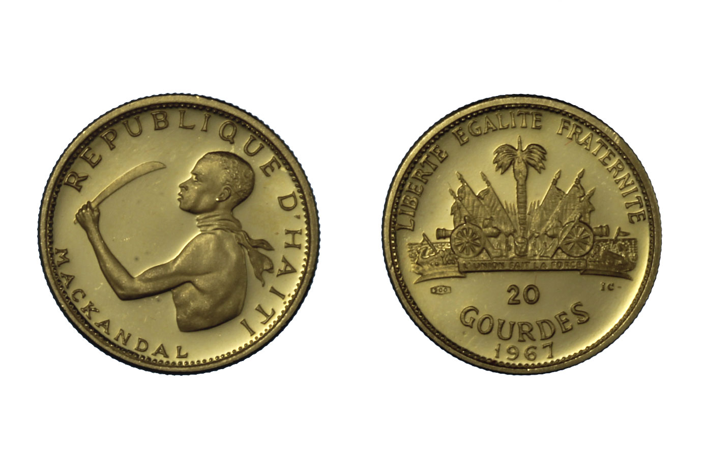 20 Gourdes gr. 3,95 in oro 900/000