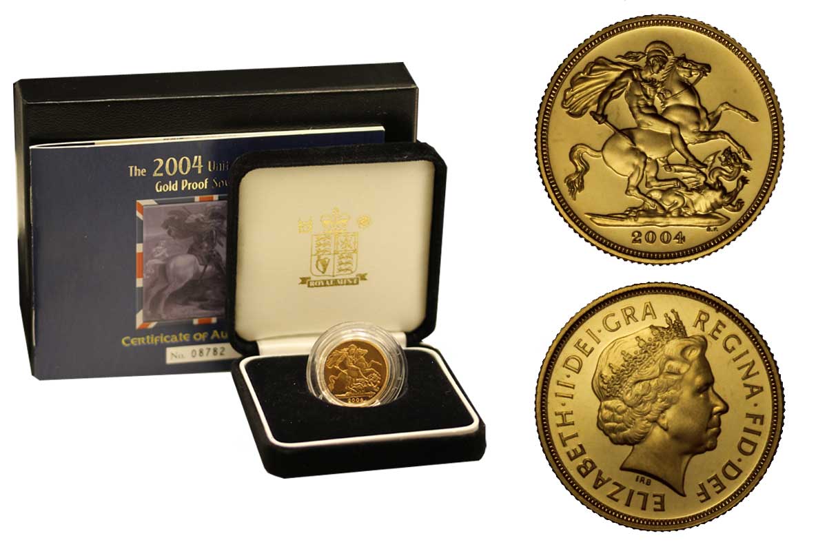 Regina Elisabetta II - Sterlina gr. 7,98 in oro 917/ - In conf. originale