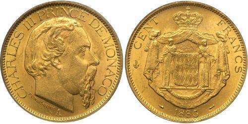 "Charles III" - 100 franchi gr. 32,26 in oro 900/°°°
