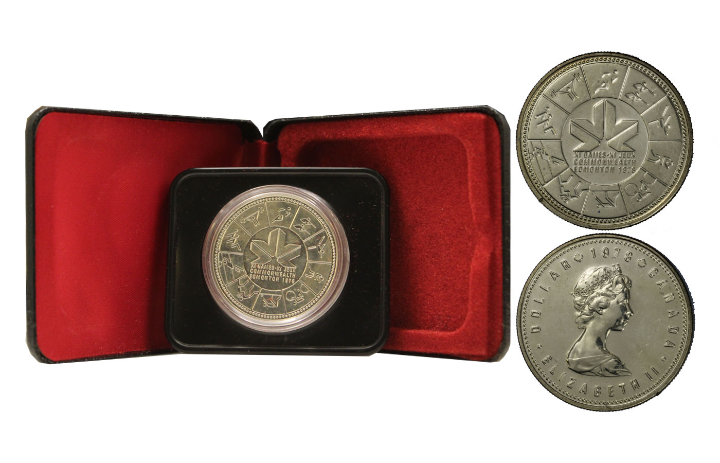 "XI Giochi del Commonwealth" - Regina Elisabetta II - Dollaro gr. 23,32 in arg. 500/ - In conf. originale