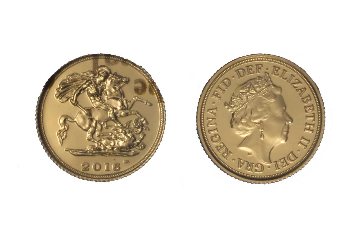 Mezza Sterlina gr. 3,99 in oro 917/000 - Nuova effigie