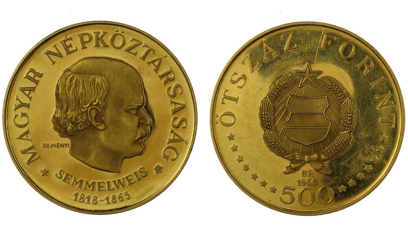 500 fiorini "Semmelweis" gr. 42,05 in oro 900/000