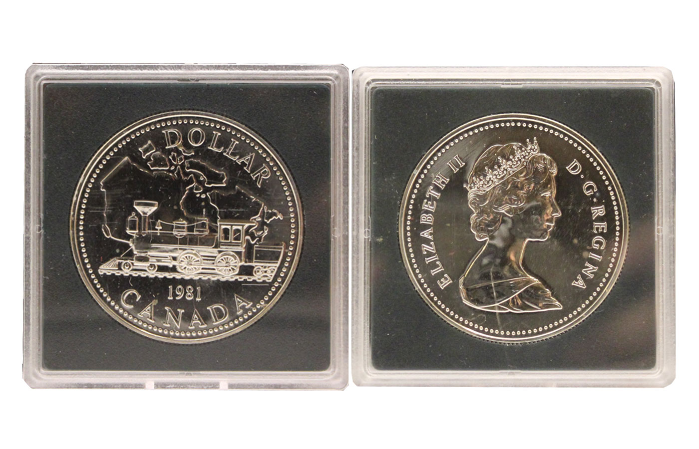  "Ferrovia Transcontinentale" - Regina Elisabetta II - Dollaro gr. 23,32 in arg. 500/ - In slab