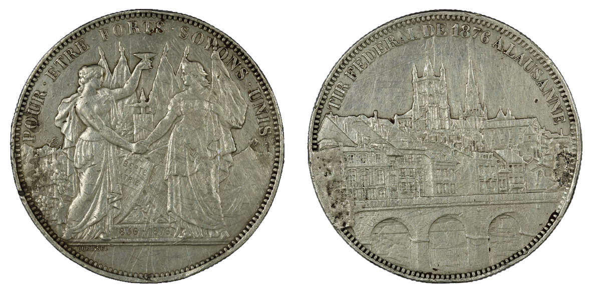 Tiri Federali Losanna - 5 franchi in argento gr.25,00 in ag.835/000