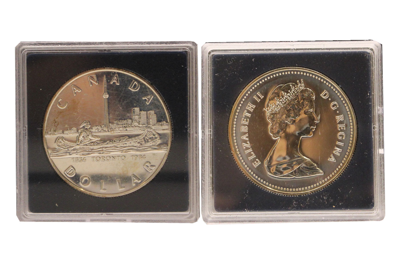 "150 Toronto" - Regina Elisabetta II - Dollaro gr. 23,33 in arg. 500/ - In slab