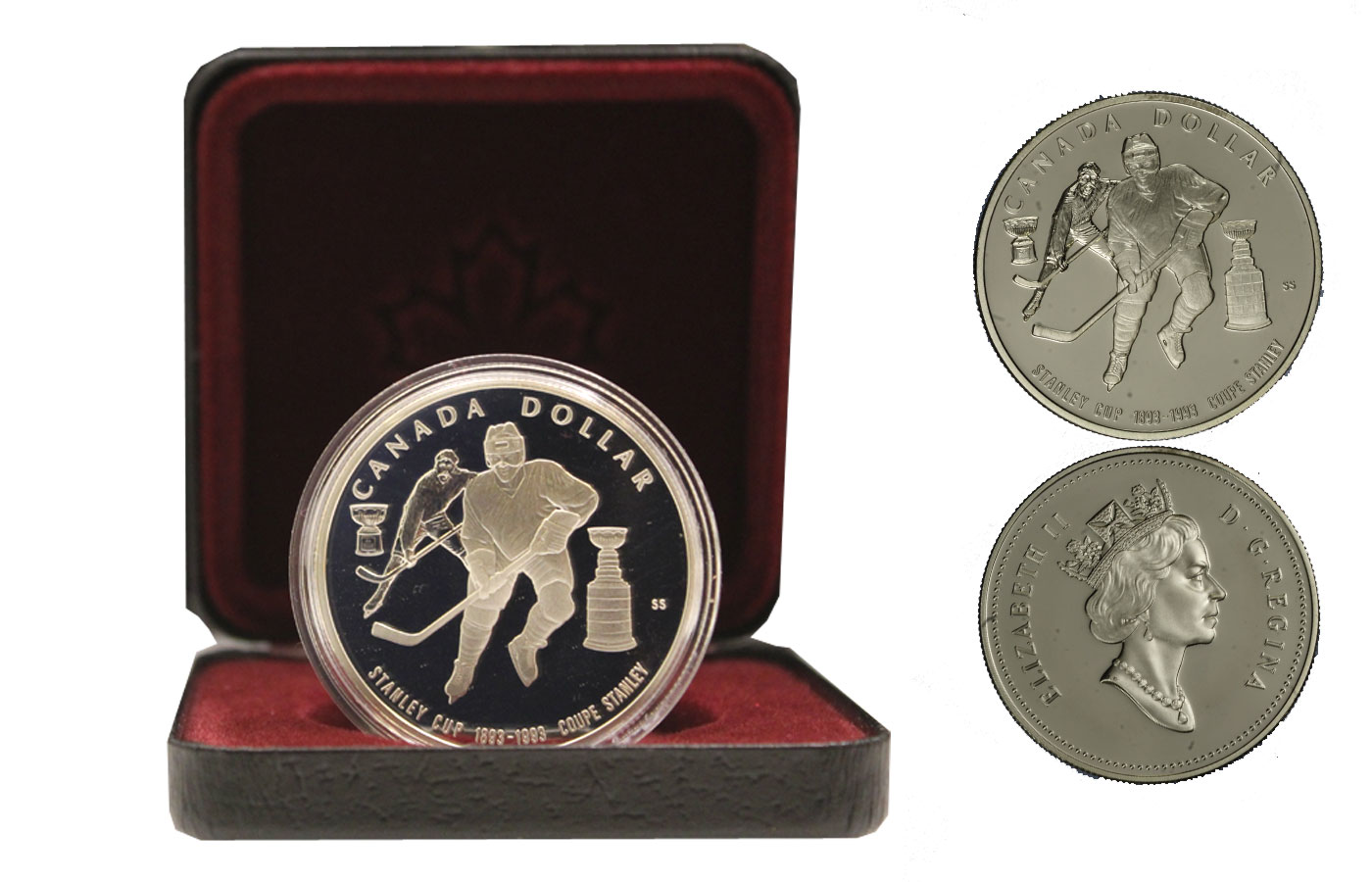 "100 Stanley Cup Hockey" - Regina Elisabetta II -  Dollaro gr. 25,17 in arg. 925/ - In conf. originale