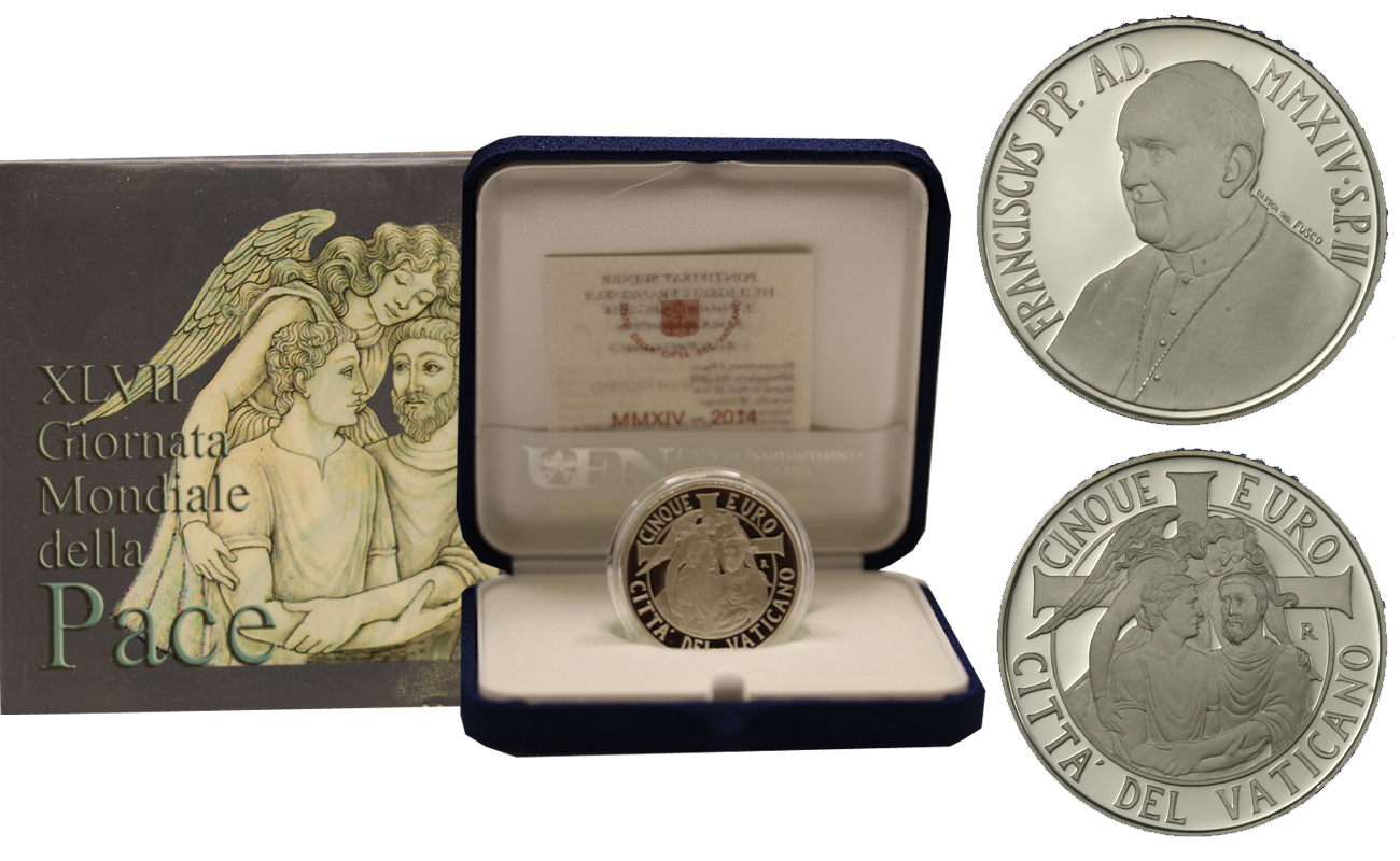 47a Giornata Mondiale della Pace - 5 Euro commemorativa in argento 