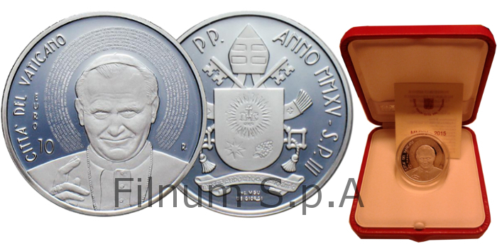 10 Anniv. della morte di Giovanni Paolo II - 10 euro commemorativa in argento
