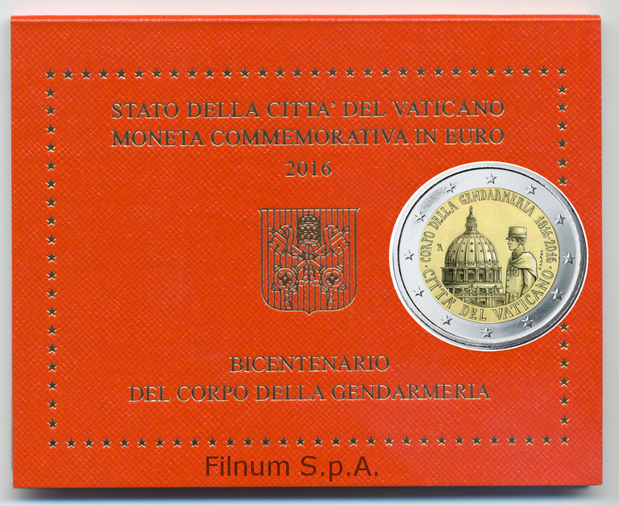 Bicentenario del Corpo della Gendarmeria - 2 Euro in confezione ufficiale