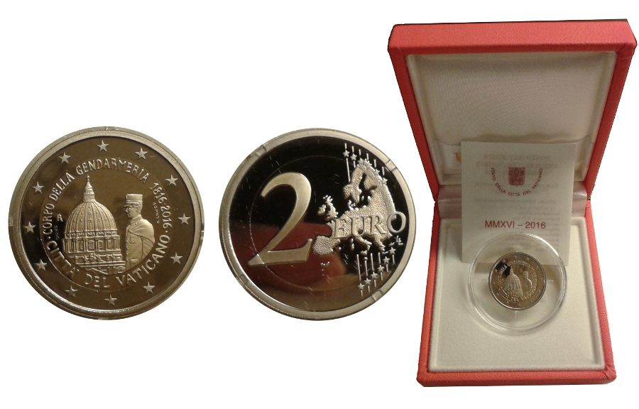 Bicentenario del Corpo della Gendarmeria -  2 Euro in confezione ufficiale