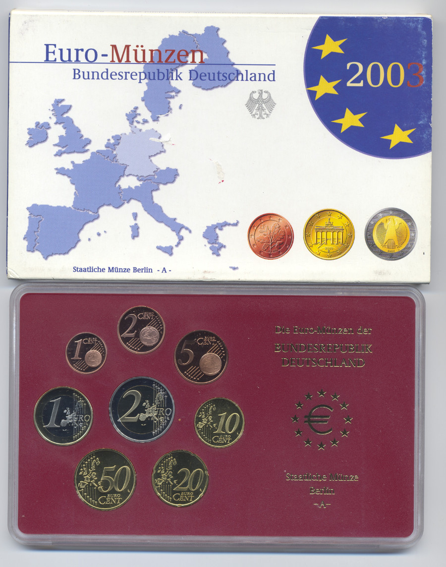 Zecca A Berlino - Serie divisionale di 8 monete  - Conf. originale