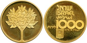30 Anniv. Indipendenza - 1000 lirot gr. 12,00 in oro 900/000