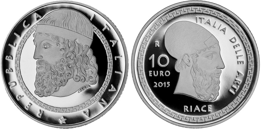 ITALIA DELLE ARTI - CALABRIA - BRONZI DI RIACE - 10 Euro commemorativa in argento