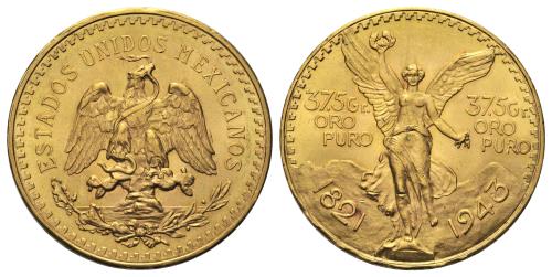 50 pesos gr. 41,66 in oro 900/000 - senza indicazione del valore