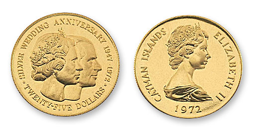 25� Anniversario di Nozze - 25 dollari in oro gr. 13,82 in oro 500/000 