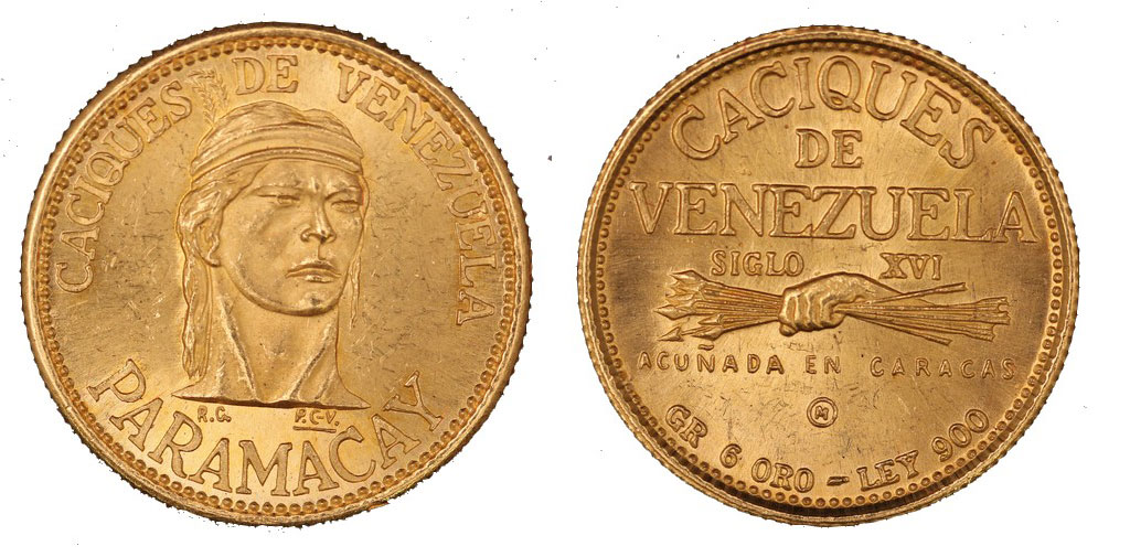 "Paramacay" - Caciques gr. 6,00 in oro 900/000 