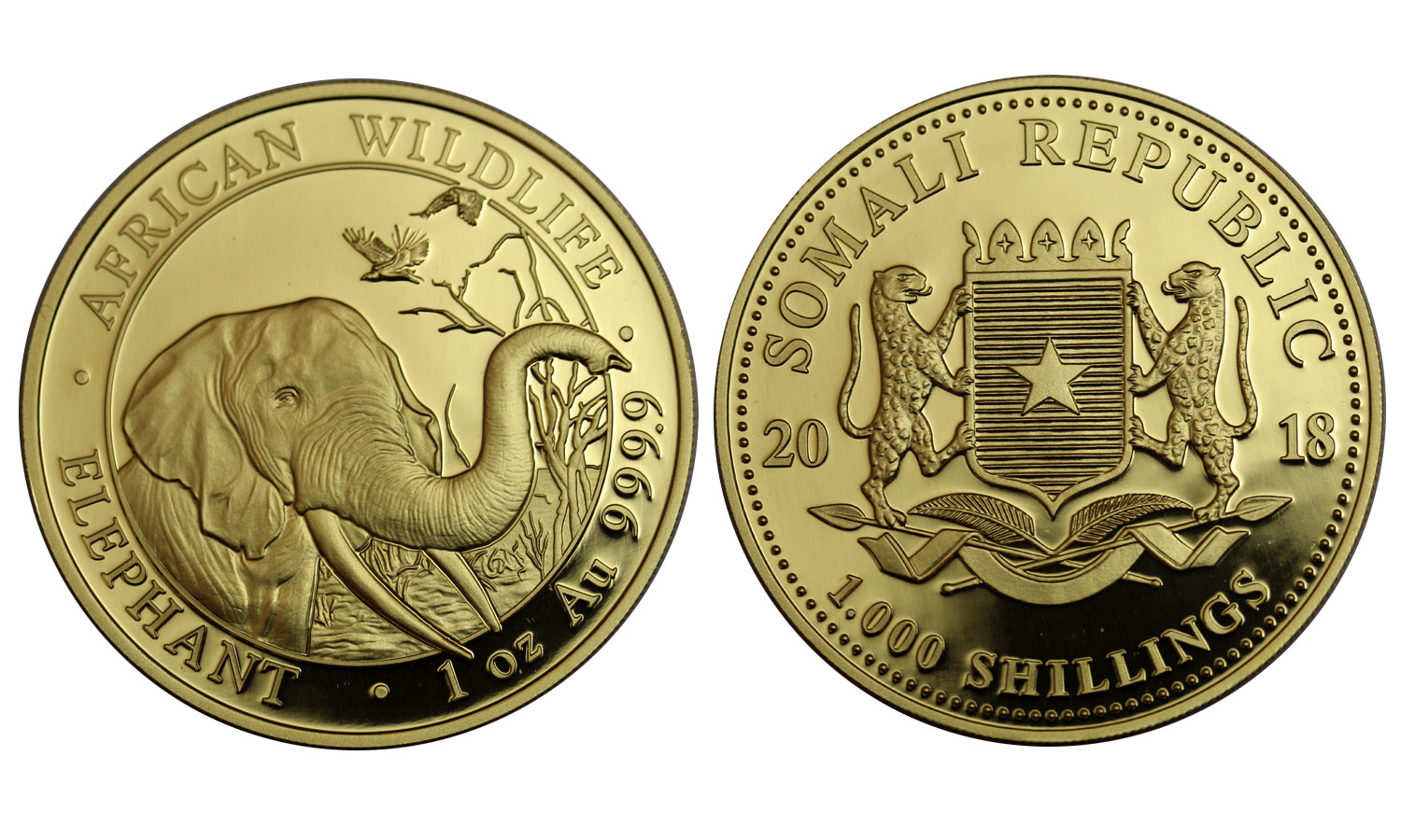 Elefante - 1000 scellini gr. 31,103 oro 999,9/000