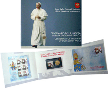 Folder "Centenario della nascita di Papa Giovanni Paolo I"