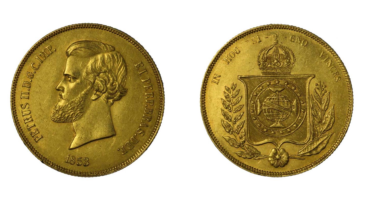 Pietro II - 10.000 Reis gr. 8,96 in oro 917/000
