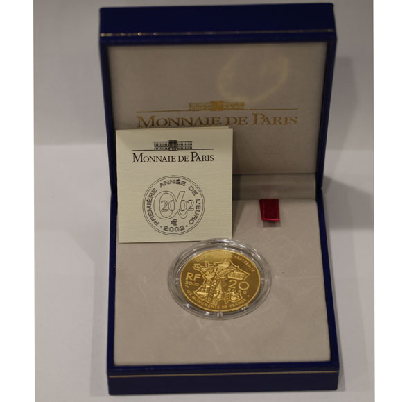 "Montmartre"  - 20 euro gr. 17,00 in oro 920/000 - conf. originale