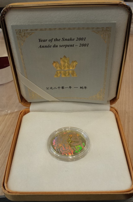 Year of The Snake - 150 dollari gr. 13,61 in oro 750/000 in conf. originale 