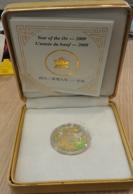 Year of The Ox - 150 dollari gr. 11,84 in oro 750/000 in conf. originale 