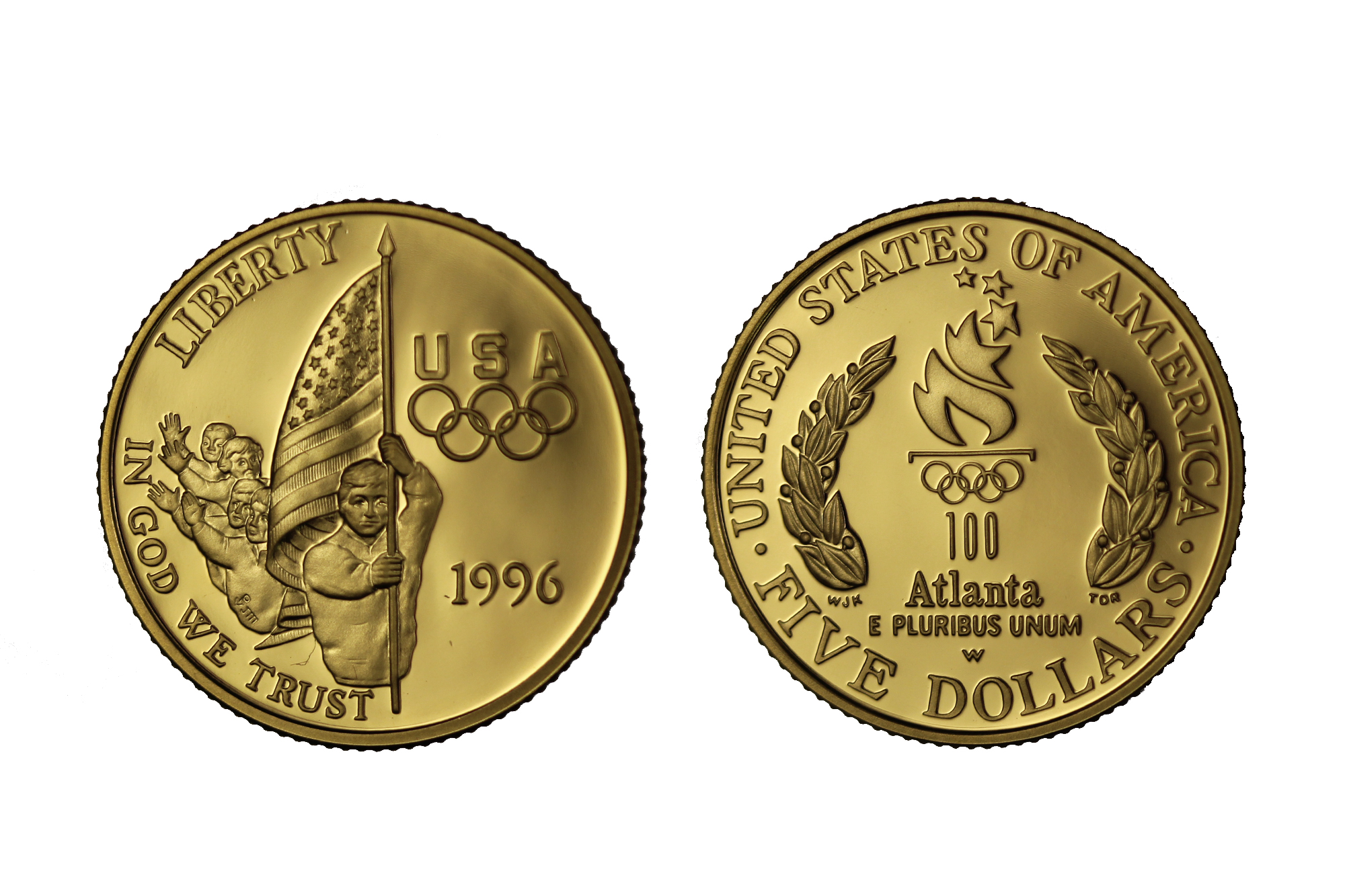 "Portatore della Bandiera" - 5 dollari gr. 8,36 in oro 900/000 