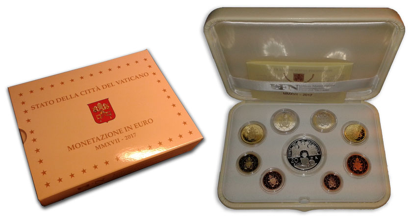 Papa Francesco - Serie completa di 9 monete in confezione originale