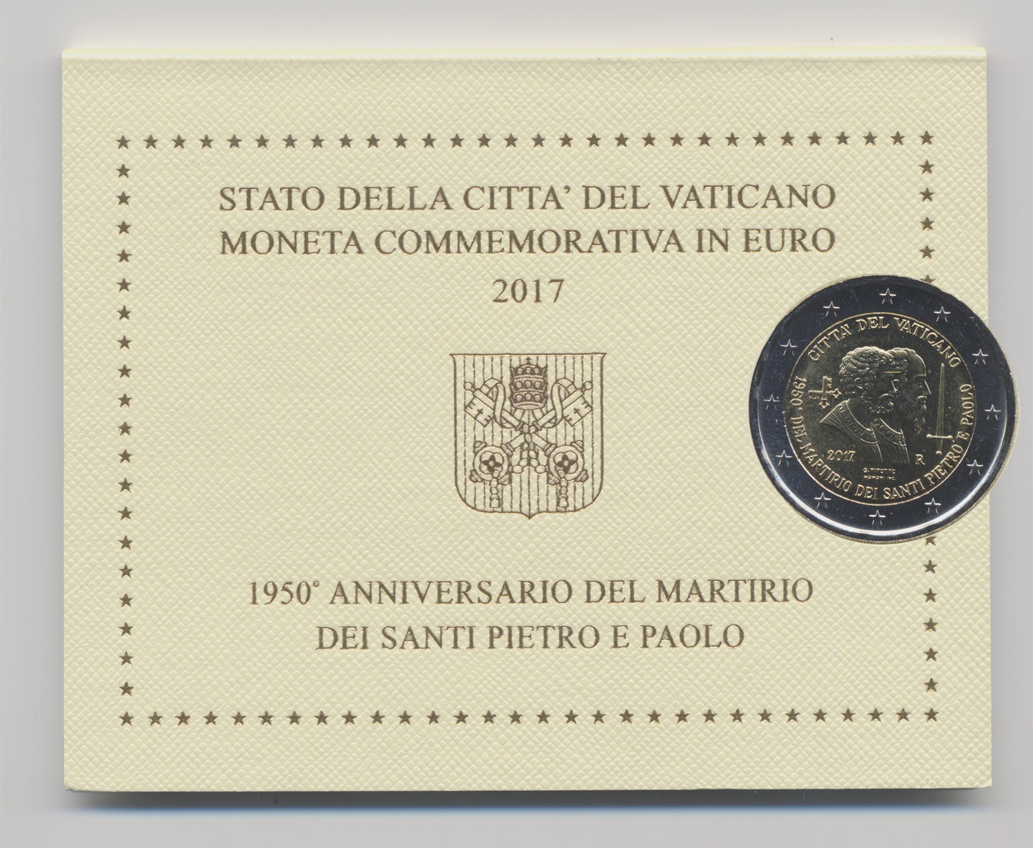 1950 Anniversario del Martirio dei SS. Pietro e Paolo - 2 Euro in confezione ufficiale