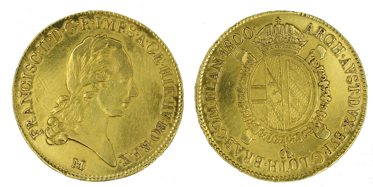 Francesco II Asburgo Imperatore - Sovrana gr. 11,30 in oro 900/