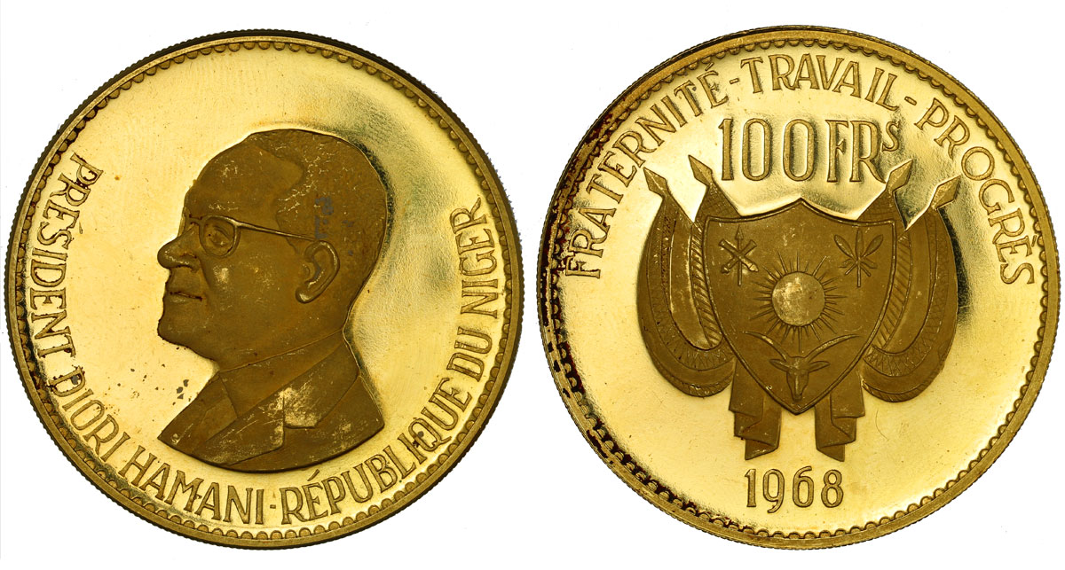 Indipendenza - 100 franchi gr. 32,00 in oro 900/°°°