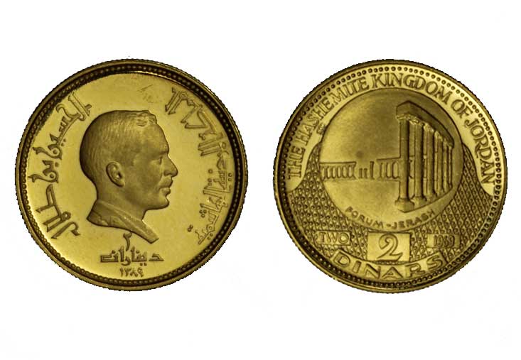 2 dinars gr. 5,52 in oro 900/000