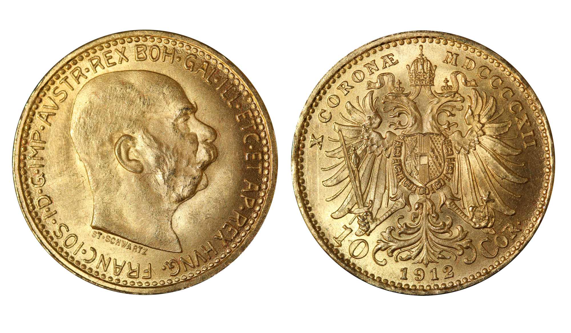 10 corone gr. 3,39 in oro 900/000