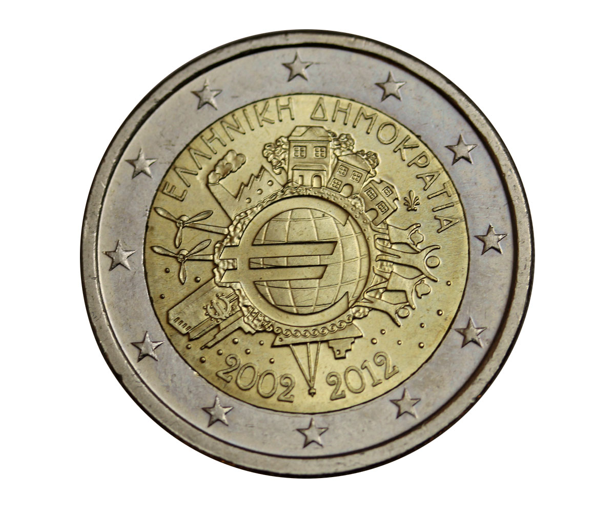 "10 Anni Di Circolazione Euro" - moneta da 2 euro