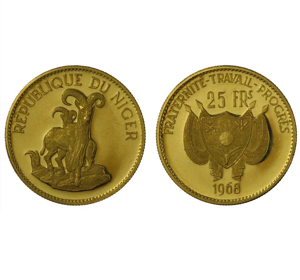 "Indipendenza" - 25 franchi gr. 8,00 in oro 900/