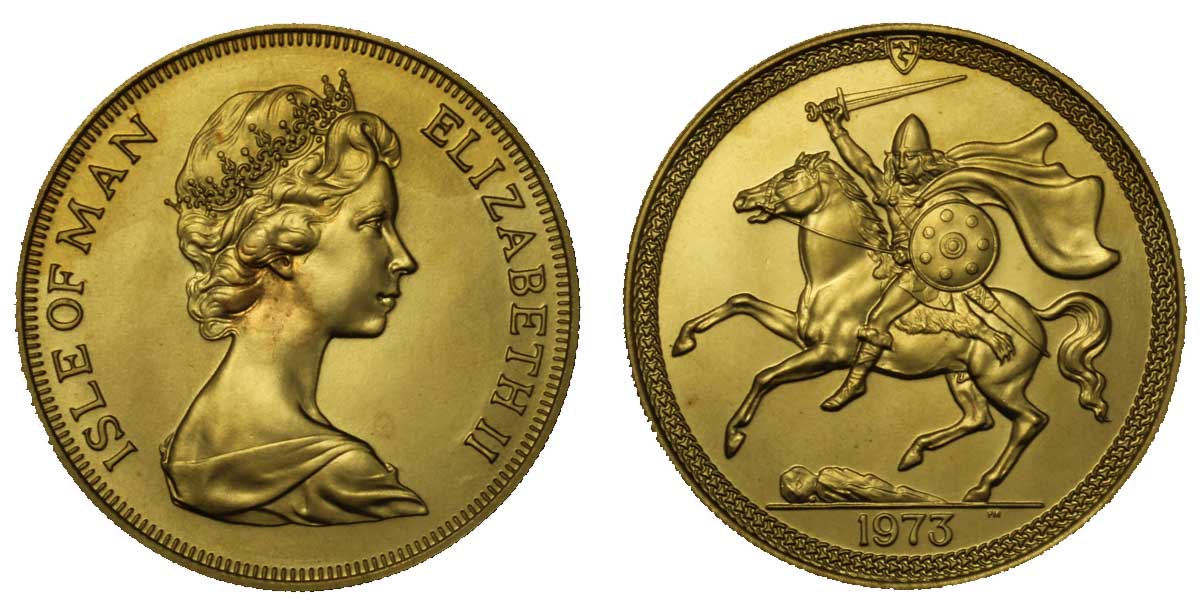 5 sterline gr. 39,94 in oro 917/000 
