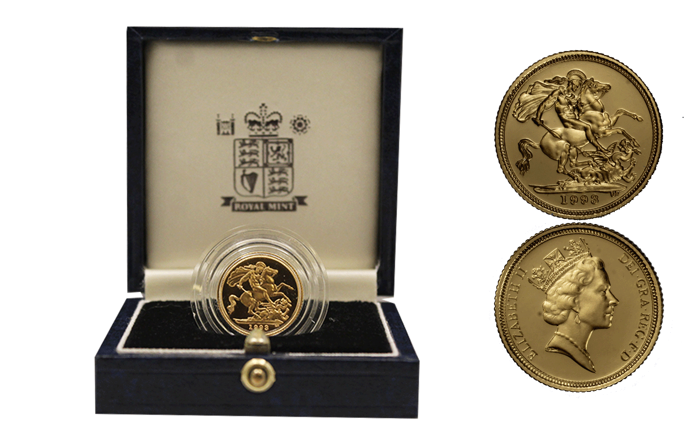 Regina Elisabetta II - 1/2 Sterlina gr. 3,99 in oro 917/ - In conf. originale