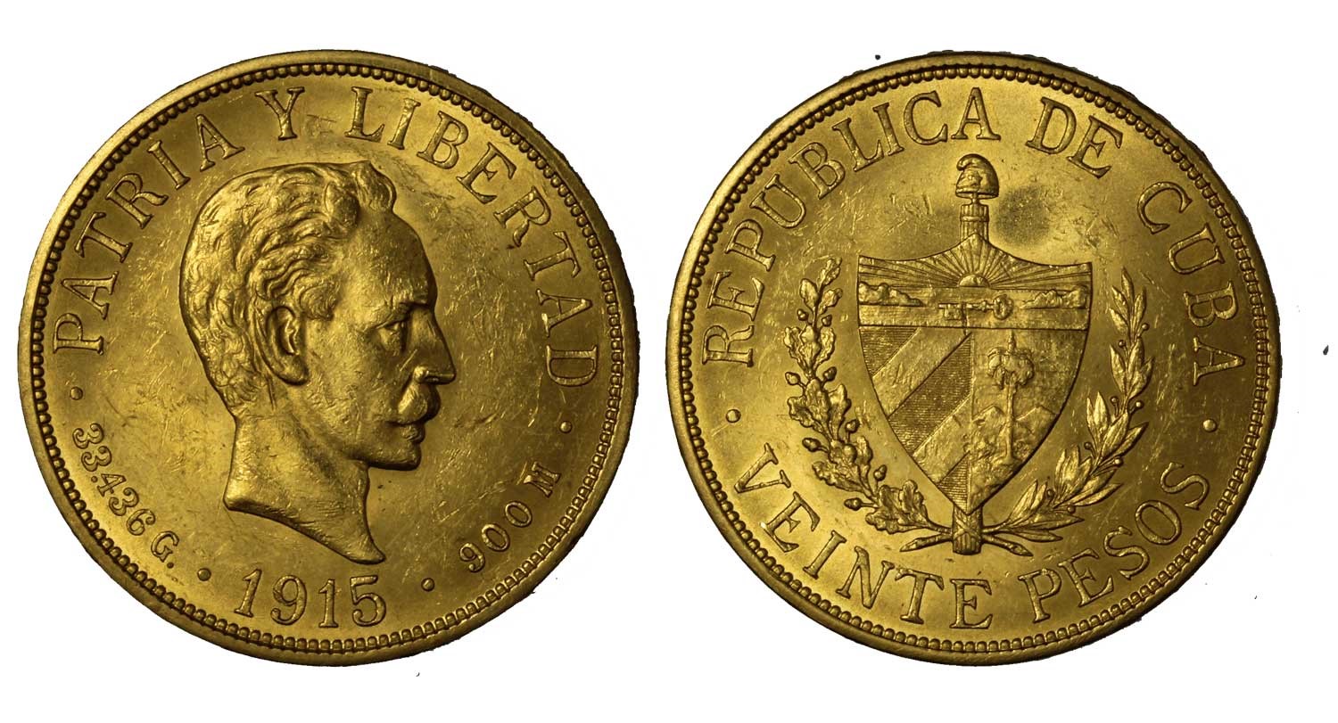 20 pesos gr. 33,44 in oro 900/000