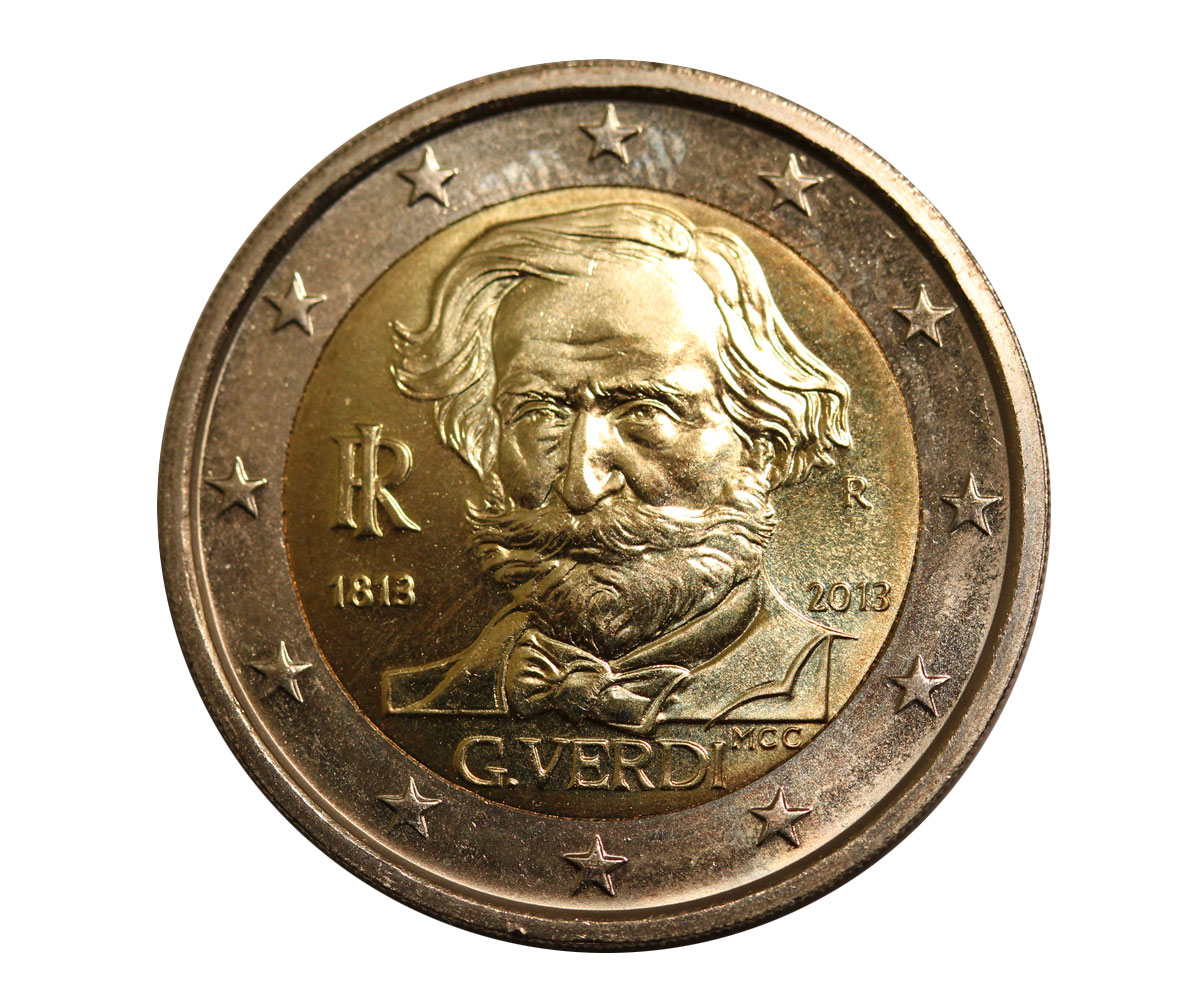 Giuseppe Verdi - moneta da 2 euro
