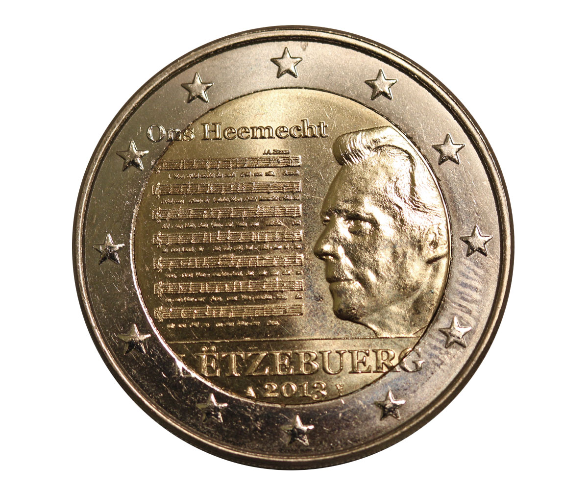 Inno nazionale Lussemburghese - moneta da 2 euro