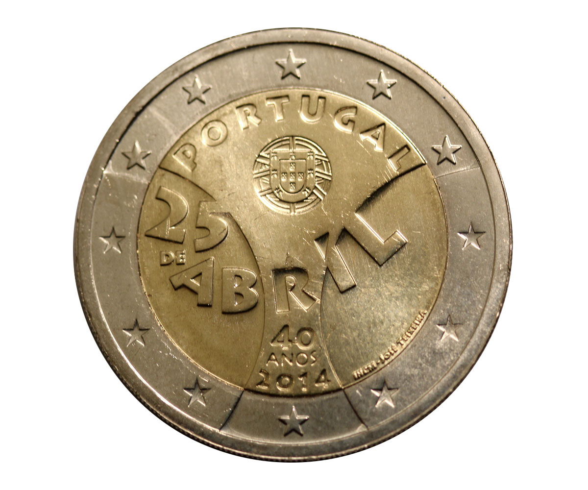 40 della Rivoluzione dei Garofani - moneta da 2 euro