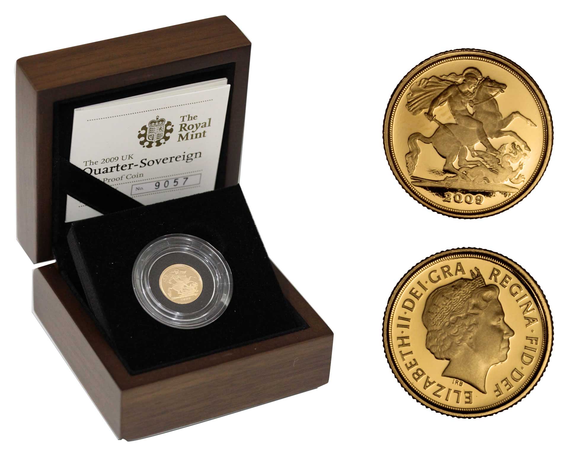 Regina Elisabetta II - Quarter Sovereign gr. 1,99 in oro 917/000 - conf. originale