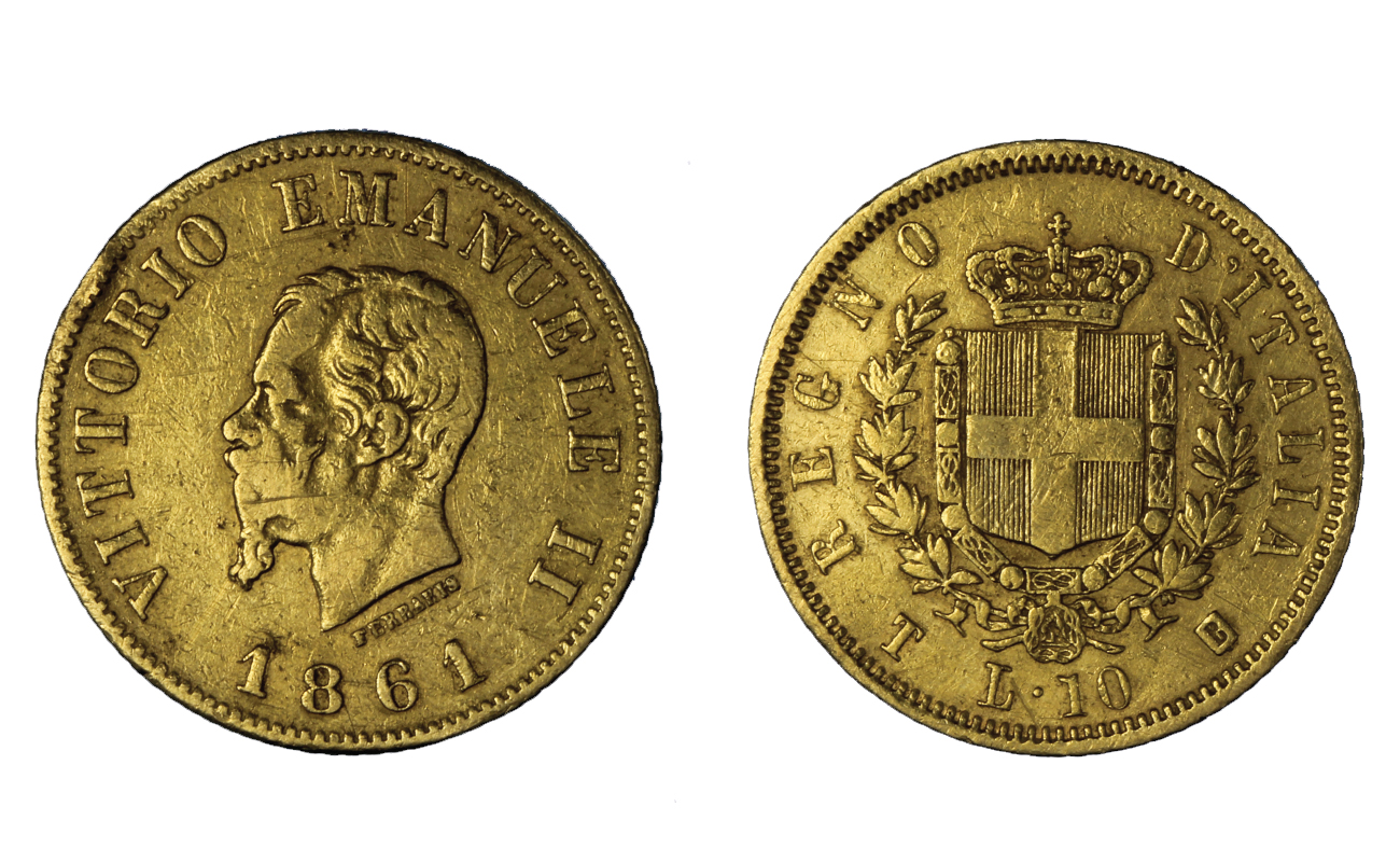 10 lire gr.3,22 in oro 900/