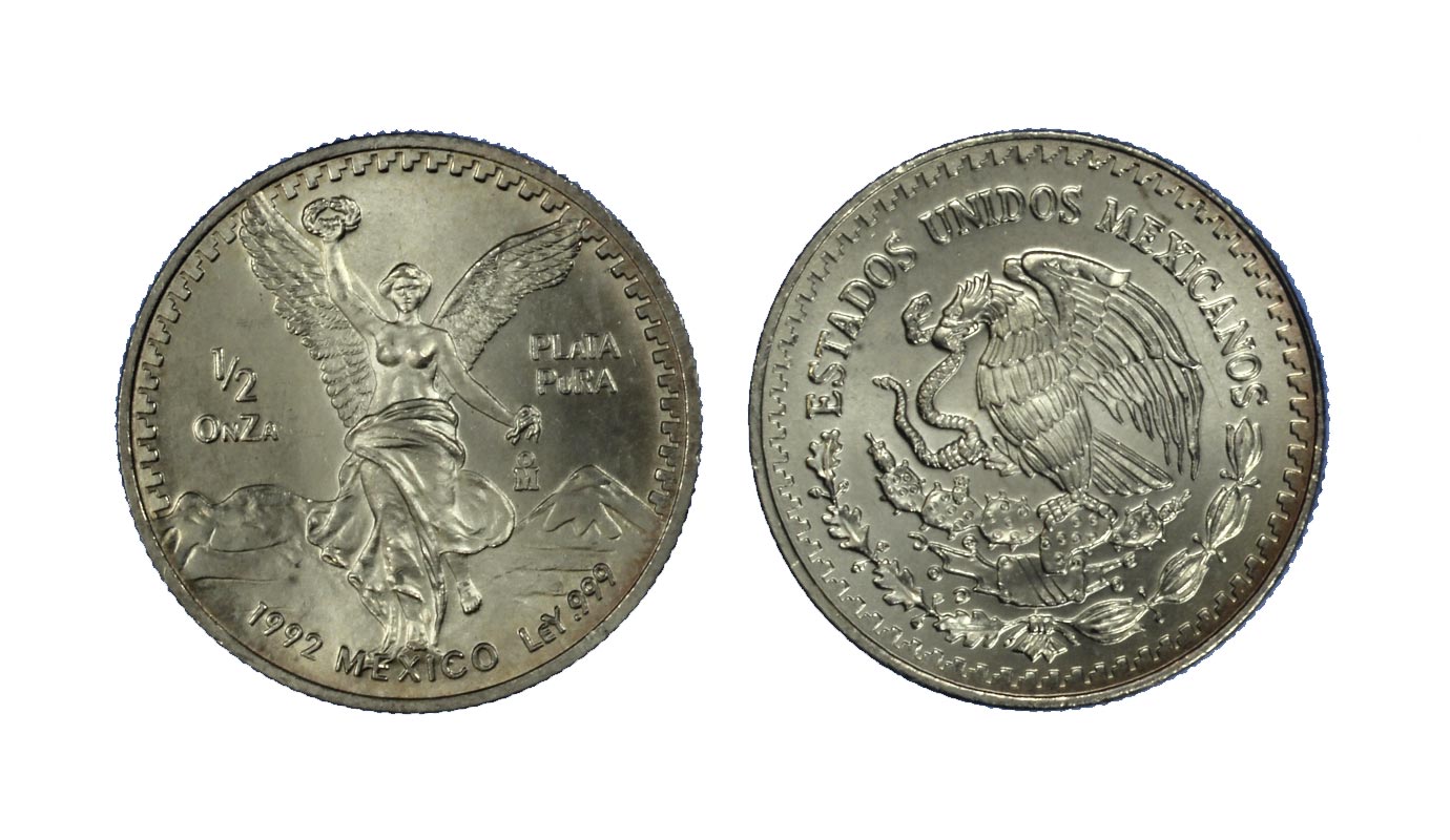 "Libertad" - moneta da 1/2 oncia gr. 15,55 in argento 999/000