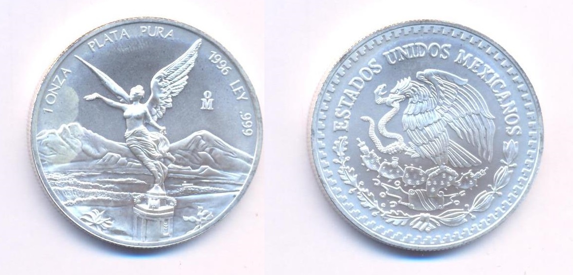 "Libertad" - moneta da 2 once gr. 62,206 (2 oz) in argento 999/°°°