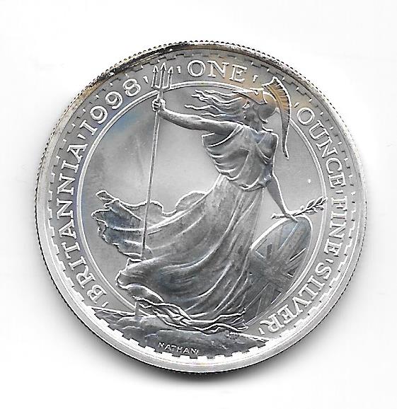"Britannia" - moneta da 2 pounds gr. 31,103 (1 oz) in argento 999/°°°