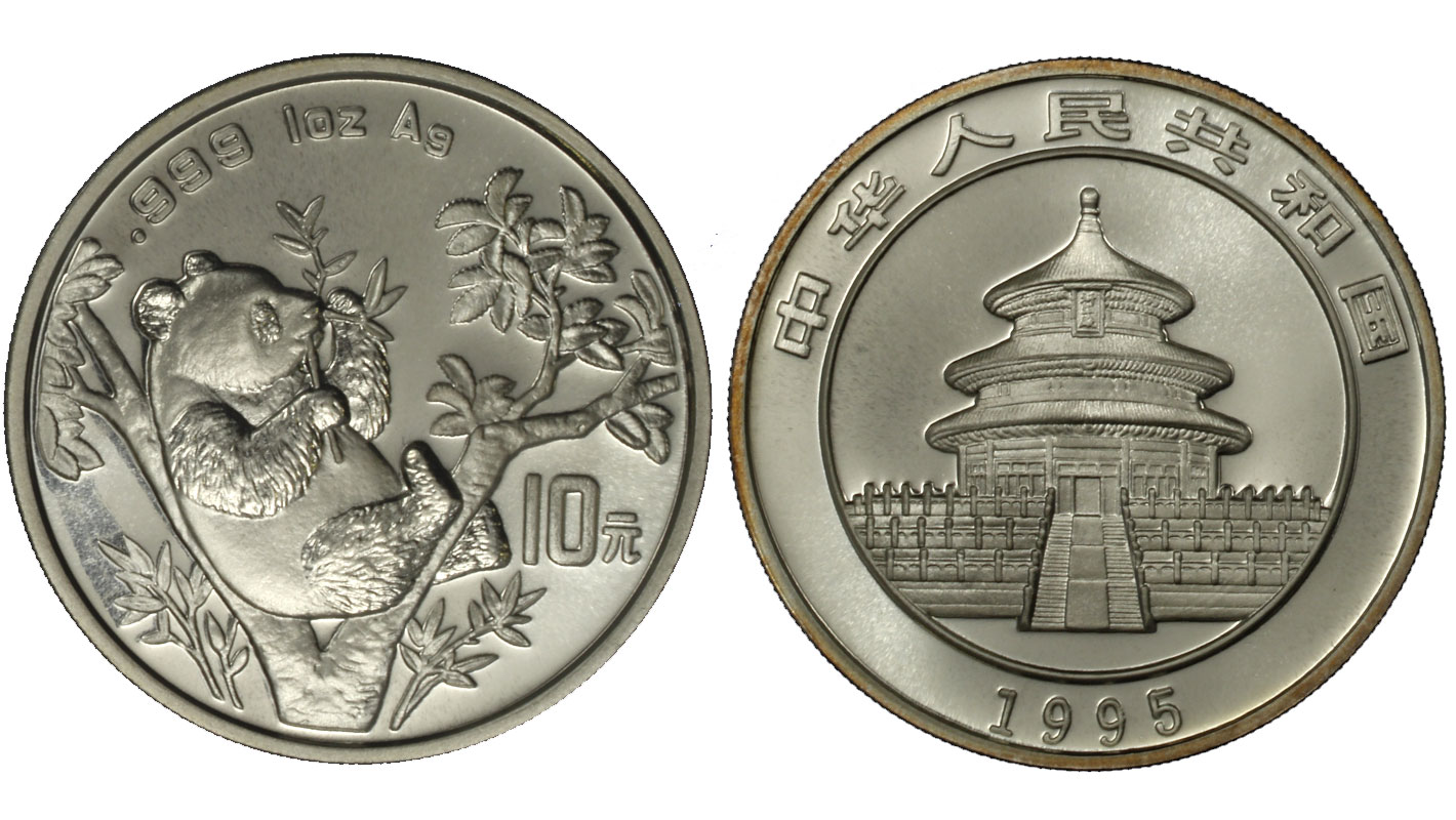 "Panda" - moneta da 10 Yuan gr. 31,103 (1 oz) in argento 999/°°°