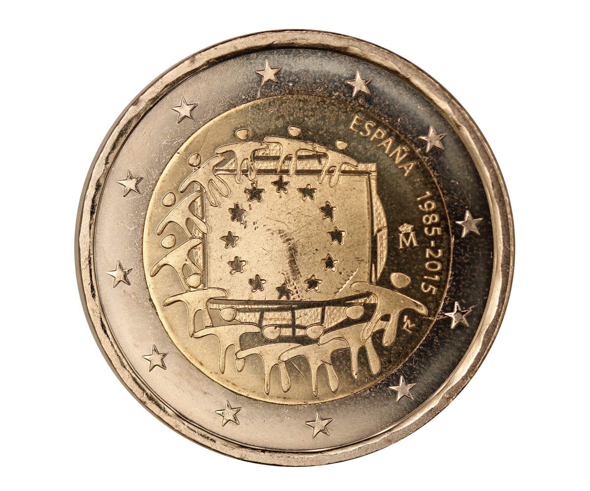 "30 Ann. della Bandiera Europea" - moneta da 2 euro