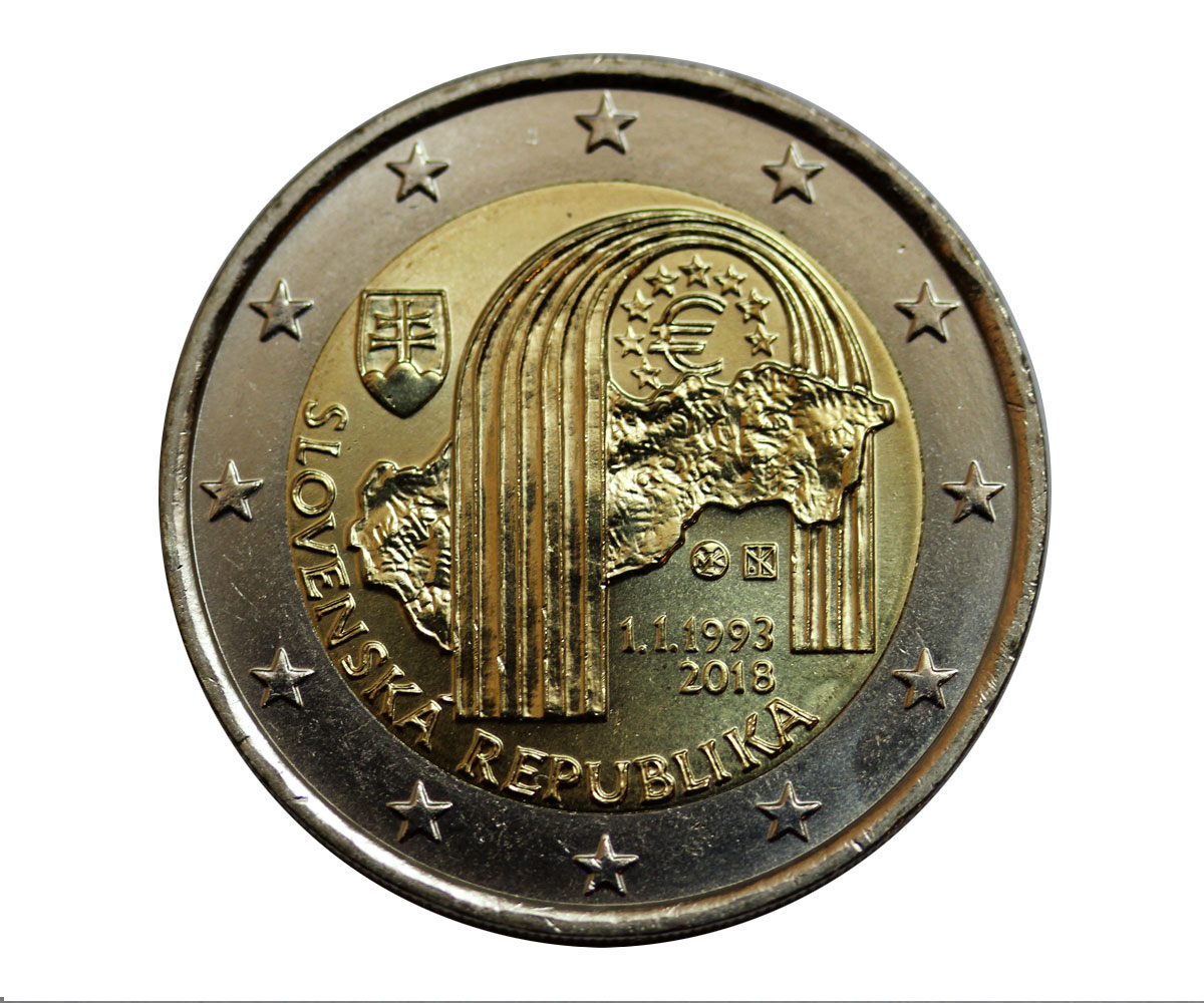 "25 Ann. della Repubblica" - moneta da 2 euro